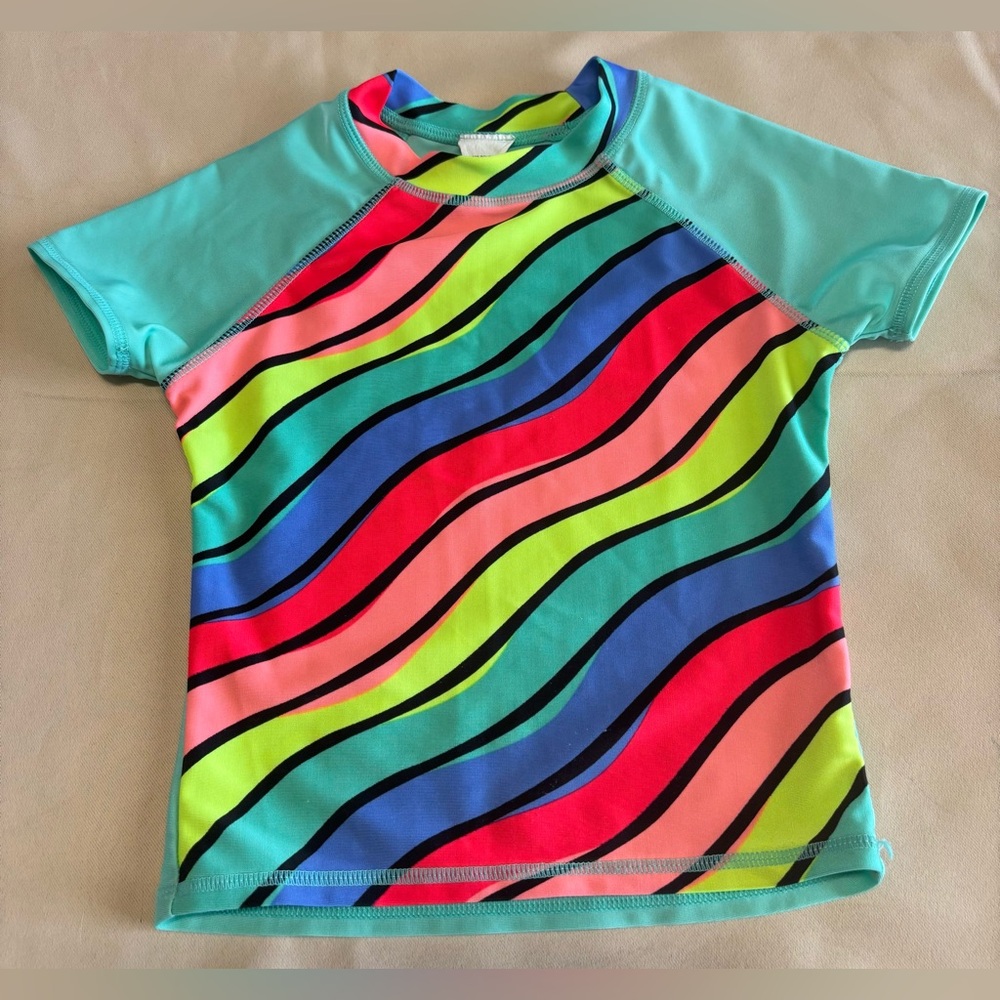 Colorful Rainbow Kids‎ Swim Shirt Rashguard